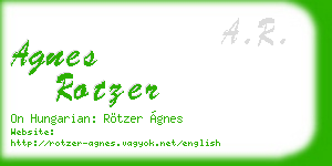 agnes rotzer business card
